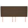 vidaXL Kopfteil mit Ohren Dunkelbraun 203x23x118/128 cm Stoff