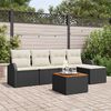 vidaXL Garten-Sofa-Set 6 pcs Schwarz und Wei&szlig;