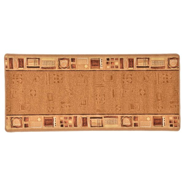 vidaXL Teppichl&auml;ufer Gummir&uuml;cken Beige 67x150 cm