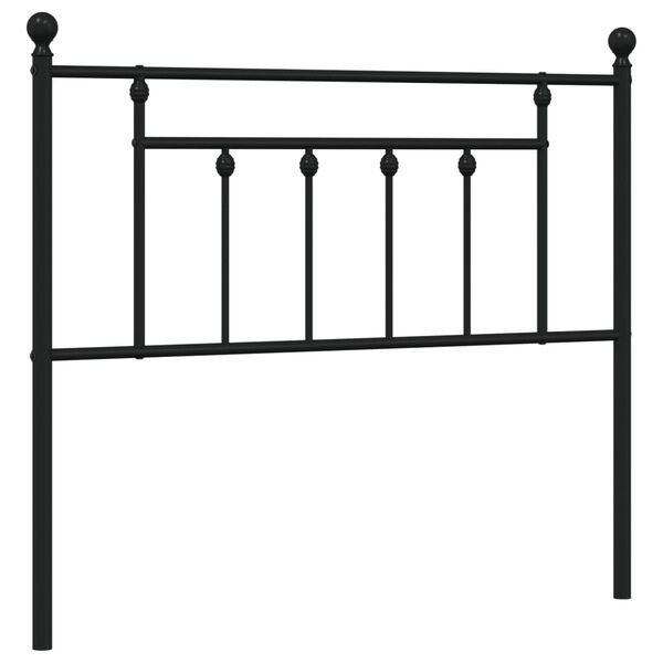 vidaXL Kopfteil Metall Schwarz 107 cm