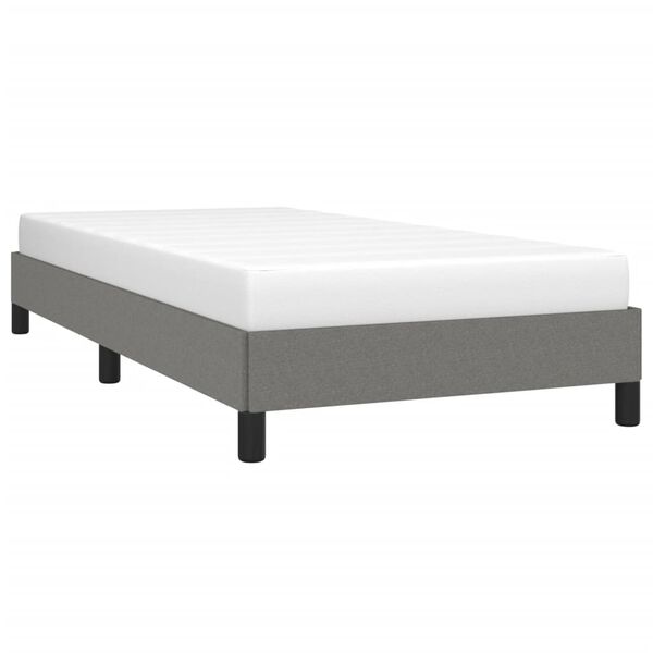vidaXL Bettgestell ohne Matratze Dunkelgrau 90x190 cm Stoff