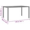 vidaXL 7-tlg. Garten-Essgruppe mit Kissen Grau Poly Rattan
