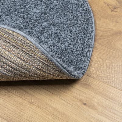 vidaXL Teppich Shaggy Hochflor Modern Blau Ø 200 cm