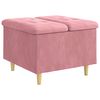 vidaXL Ottoman mit Stauraum Rosa 60 x 60 x 45 cm Samt