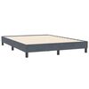 vidaXL Bettgestell ohne Matratze Dunkelgrau 140x210 cm Samt