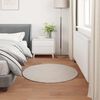 vidaXL Kunstfell Hasen Teppich Olite Beige &Oslash; 100 cm Polyester