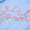 Kinder-T-Shirt mit R&uuml;schen&auml;rmeln Hellblau 128