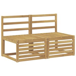 vidaXL Outdoor Mittelsofa 2 stk. 2-Sitzer Massivholz Akazie