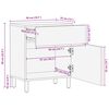 vidaXL Nachttisch mit Schubladen Wei&szlig; 50 x 33 x 60 cm Massivholz Mango