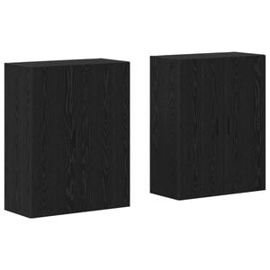 vidaXL Wandschrank 2 stk. Schwarz Eichen-Optik 69,5 x 34 x 90 cm