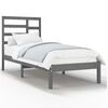 vidaXL Massivholzbett Grau 90x190 cm