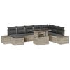 vidaXL Gartensofa-set 9 Stk. Hellgrau Poly-Rattan