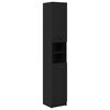 vidaXL Badezimmerschrank Schwarz Eichen-Optik 32 x 34 x 188,5 cm