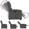 vidaXL Relaxsessel mit Aufstehhilfe Elektrisch Grau Kunstleder