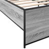 vidaXL Bettgestell Grau Sonoma 90x190 cm Holzwerkstoff und Metall