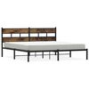 vidaXL Metallbett ohne Matratze R&auml;uchereiche 200x200 cm