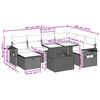 vidaXL 8-tlg. Garten-Sofagarnitur mit Kissen Braun Poly Rattan