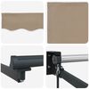 vidaXL Manuelle Gelenkarmmarkise mit LEDs Beige 2,5 x 2 m