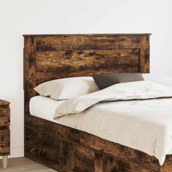 vidaXL Kopfteil mit Kopfteil Ger&auml;ucherte Eiche 120 cm Holzwerkstoff