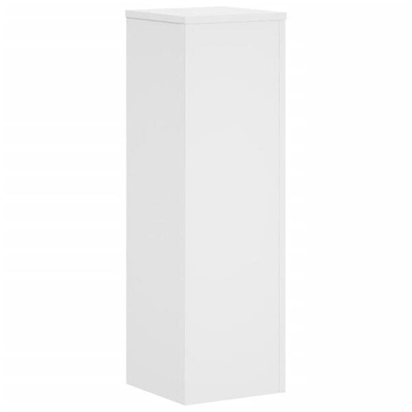 vidaXL Pflanzenst&auml;nder 2 Stk. Wei&szlig; 25x25x80 cm Holzwerkstoff