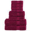 vidaXL 8 tlg. Premium-Handtuch-Set SOLUND Bordeaux 600 g/m&sup2;