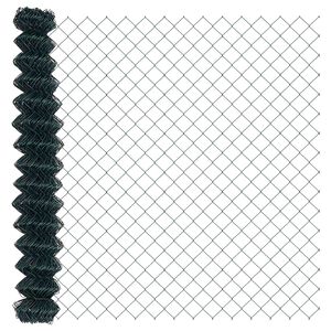 vidaXL Maschendrahtzaun 10 x 1,5 m Stahl Gr&uuml;n