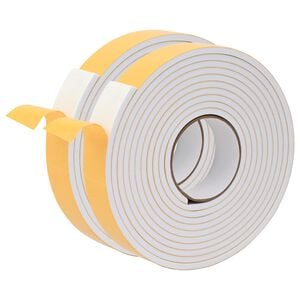 vidaXL Selbstklebendes Schaumstoffband 2 pcs Wei&szlig; 30mm x 5m CR-Schaum