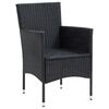vidaXL Garten-Essstühle 4 Stk. Poly Rattan Schwarz