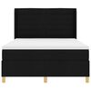 vidaXL Boxspringbett mit Matratze Schwarz 140 x 190 cm Stoff