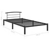 vidaXL Bettgestell Schwarz Metall 90x200 cm