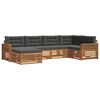 vidaXL Outdoor-Sofagarnitur 6 stk. Natur und Anthrazit