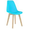 vidaXL Esszimmerst&uuml;hle 6 Stk. Blau Kunststoff