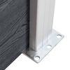vidaXL Zaunpfosten 3 Stk. Aluminium 185 cm
