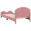 vidaXL Kinderbettgestell mit Kopfteil Rosa 90 x 200 cm Samt