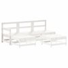 vidaXL 5-tlg. Garten-Lounge-Set mit Kissen Wei&szlig; Massivholz