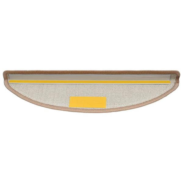 vidaXL Stufenmatten 20 Stk. 56x17x3 cm Hellbraun Halbrund