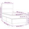 vidaXL Boxspringbett mit Matratze Schwarz 90x200 cm Kunstleder
