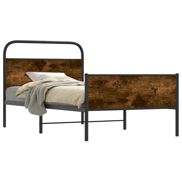 vidaXL Bettgestell ohne Matratze 100x200 cm Sonoma-Eiche Holzwerkstoff