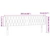 vidaXL LED Kopfteil Dunkelblau 203x16x78/88 cm Samt