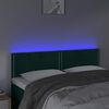 vidaXL LED Kopfteil Dunkelgr&uuml;n 144x5x78/88 cm Samt