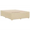 vidaXL Bettgestell ohne Matratze Creme 140x190 cm Stoff
