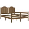 vidaXL Massivholzbett mit Kopfteil Honigbraun 140x190 cm