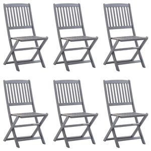 vidaXL Klappbare Gartenst&uuml;hle 6 Stk. Massivholz Akazie