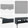 vidaXL Einziehbare Markise Hellgrau 350 x 250 cm Stoff und Metall