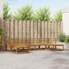 vidaXL Outdoor-Sofagarnitur mit Kissen 6 pcs Natur und Creme