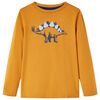 Kinder-Langarmshirt Dunkles Ocker 92