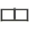 vidaXL Couchtischbeine T-Form 2 Stk. Anthrazit 70x25x(30-31) cm Stahl
