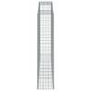 vidaXL Gabionen mit Hochbogen 7 Stk. 300x50x220/240cm Verzinktes Eisen