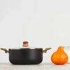 Livoo Kochtopf Stein- & Holz-Optik 24 cm 4 L Aluminium