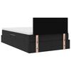 vidaXL Bett mit Stauraum und LED mit LED Schwarz 120 x 190 cm Samt